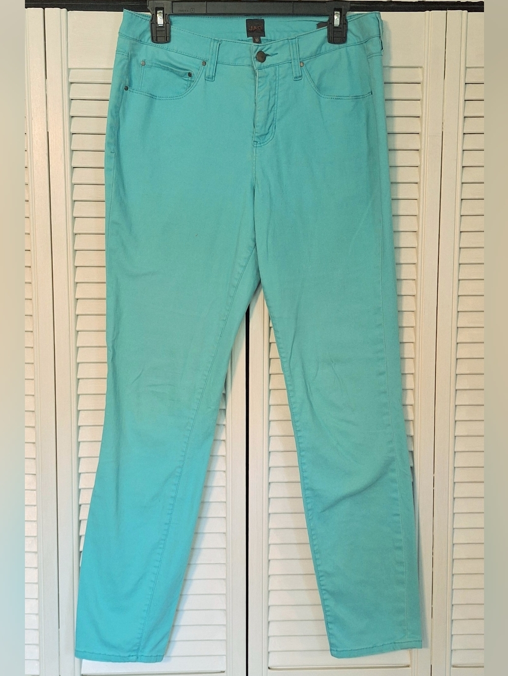 Jag Jeans Women's Teal High-Rise Skinny Jeans Sz 10 - Picture 2 of 6